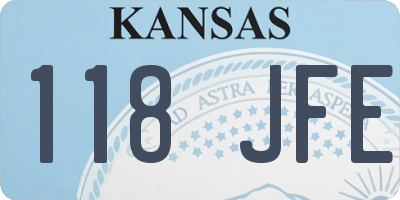 KS license plate 118JFE