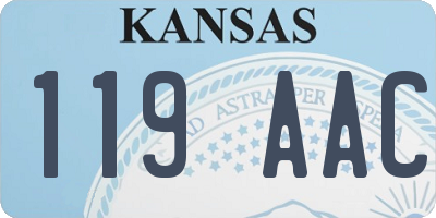 KS license plate 119AAC