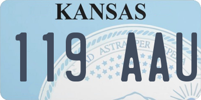 KS license plate 119AAU