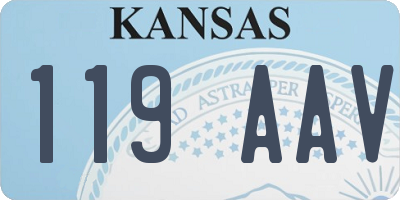 KS license plate 119AAV