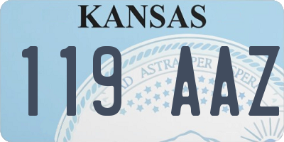 KS license plate 119AAZ