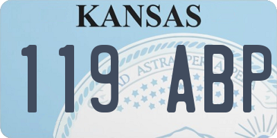 KS license plate 119ABP