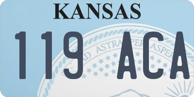 KS license plate 119ACA