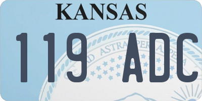 KS license plate 119ADC