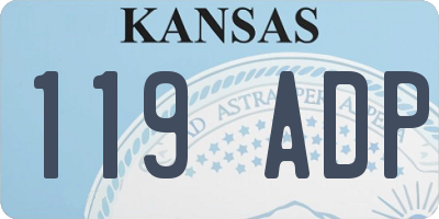 KS license plate 119ADP