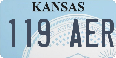 KS license plate 119AER