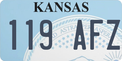 KS license plate 119AFZ
