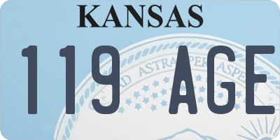 KS license plate 119AGE