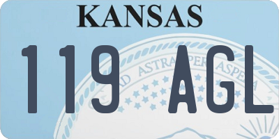 KS license plate 119AGL