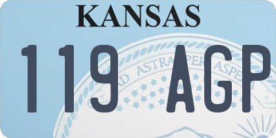 KS license plate 119AGP