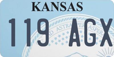 KS license plate 119AGX