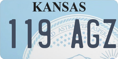 KS license plate 119AGZ