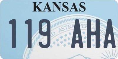 KS license plate 119AHA