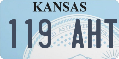KS license plate 119AHT
