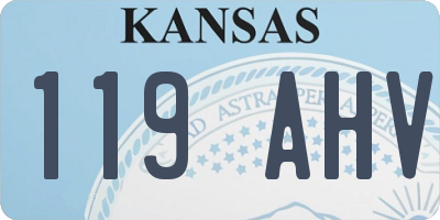 KS license plate 119AHV