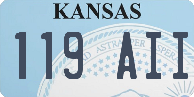 KS license plate 119AII