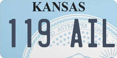 KS license plate 119AIL