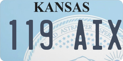 KS license plate 119AIX