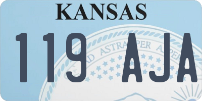 KS license plate 119AJA