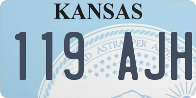 KS license plate 119AJH