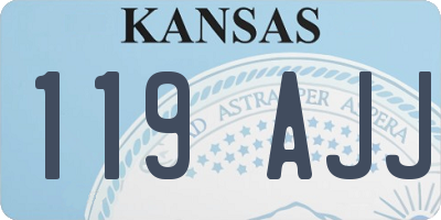 KS license plate 119AJJ