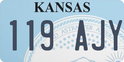 KS license plate 119AJY