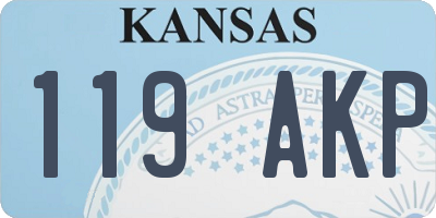 KS license plate 119AKP