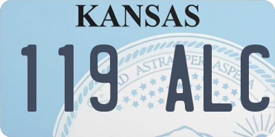 KS license plate 119ALC