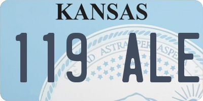 KS license plate 119ALE