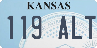 KS license plate 119ALT