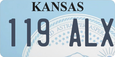 KS license plate 119ALX