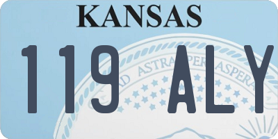 KS license plate 119ALY