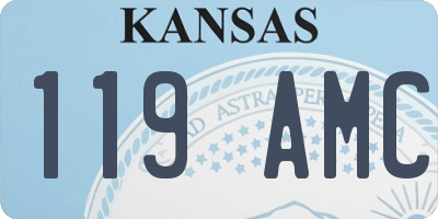 KS license plate 119AMC