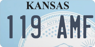 KS license plate 119AMF