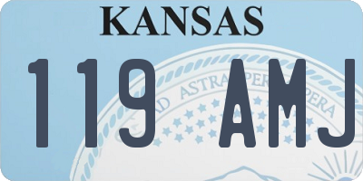 KS license plate 119AMJ