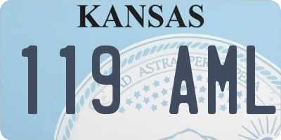 KS license plate 119AML