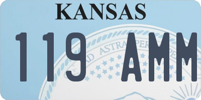 KS license plate 119AMM