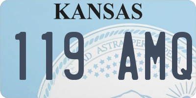 KS license plate 119AMQ