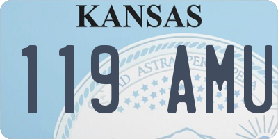KS license plate 119AMU