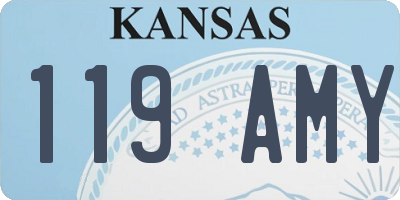 KS license plate 119AMY
