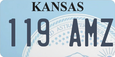KS license plate 119AMZ