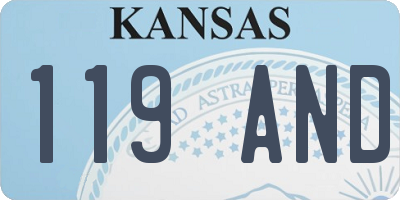 KS license plate 119AND