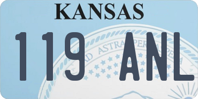 KS license plate 119ANL
