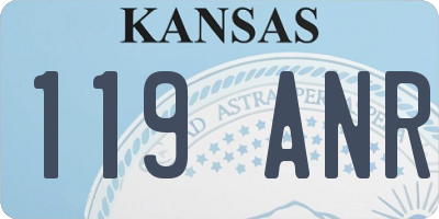 KS license plate 119ANR