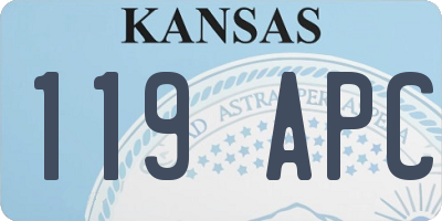 KS license plate 119APC