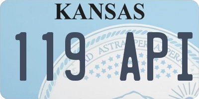 KS license plate 119API