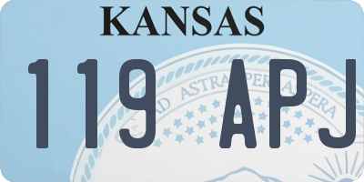 KS license plate 119APJ