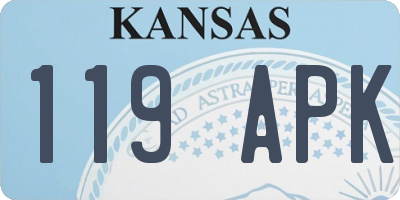 KS license plate 119APK