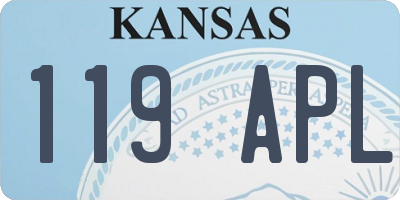 KS license plate 119APL