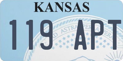 KS license plate 119APT